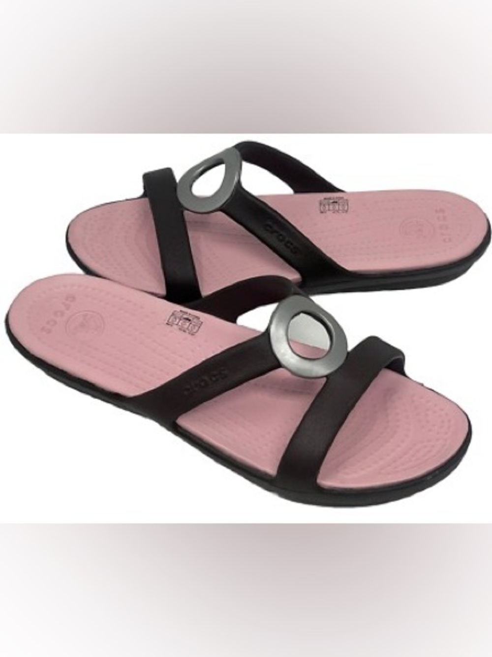 CROCS Women’s Sanrah Matte Circle Slide Sandal Size 10 W